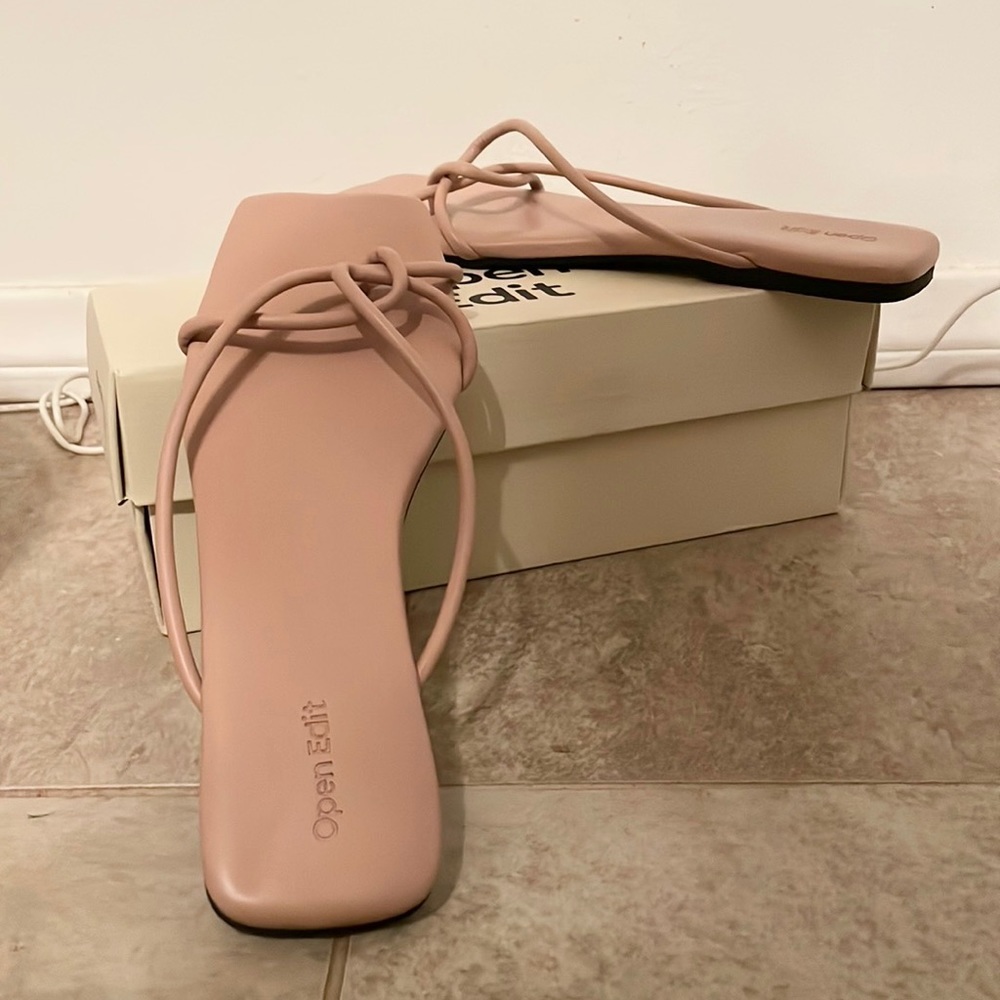 Open Edit strappy flats